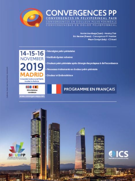 Congrès Convergences in Pelviperineal Pain 2019 en Espagne Présidé par le Dr E. Bautrant 1